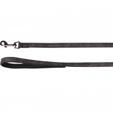 Flamingo Leash Delu Black - čierne vodítko pre psa, ekokoža, rukoväť s podšívkou, 130cm - 25mm Flamingo Leash Delu Black - čierne vodítko pre psa, ekokoža, rukoväť s podšívkou, 130cm - 25mm