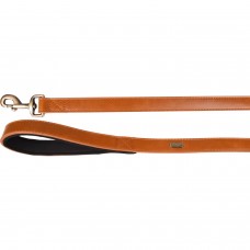 Flamingo Leash Lyabo Cognac - vodítko pre psa, ekokoža, podšitá rukoväť, koňak, 100cm - 25mm Flamingo Leash Lyabo Cognac - vodítko pre psa, ekokoža, podšitá rukoväť, koňak, 100cm - 25mm