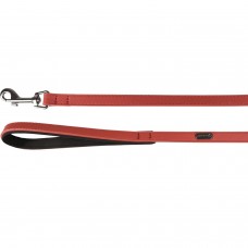 Flamingo Leash Binti Red - červené kožené vodítko pre psa, rukoväť s neoprénovou podšívkou, šírka 15mm - 100cm Flamingo Leash Binti Red - červené kožené vodítko pre psa, rukoväť s neoprénovou podšívkou, šírka 15mm - 100cm