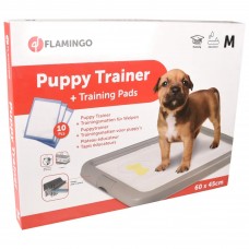 Flamingo Puppy Trainer + podložky - pelech pre psov + 10 podložiek - M