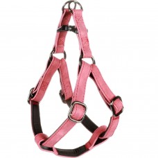 Flamingo postroj Step&Go Delu Red - nášlapný postroj pre psa, vyrobený z ekokože, s neoprénovou podšívkou, červená - S