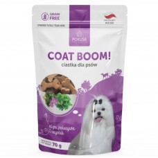 Pokusa Natural Coat Boom 70g - vegetariánska pochúťka pre psov podporujúca vzhľad srsti