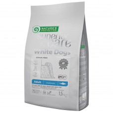 Nature's Protection Superior Care White Dogs Adult Small Breeds Sleď - krmivo pre biele psy malých plemien, so sleďom - 1,5 kg