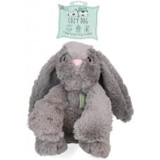 Holland Heartwarming Buddy - plyšový králik, upokojujúca plyšová hračka pre psa, ktorá napodobňuje tlkot srdca a dáva teplo - šedá