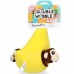 Holland Double Wooble Banana - pískacia hračka pre psa s pružinou, opice v banáne