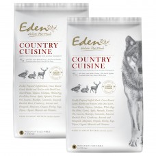 Eden Country Cuisine veľkosť S - krmivo pre psov malých plemien s kačicou, jahňacinou, králikom, divinou - 2x 6 kg