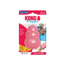KONG Puppy - hračka pre šteniatko, gumená, mäkká, originál, ružová - M, 9 cm