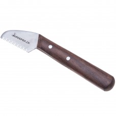 Groomer.dk Ergo Stripping Knife - profesionálny klasický zastrihávač s drevenou rukoväťou - Double Course