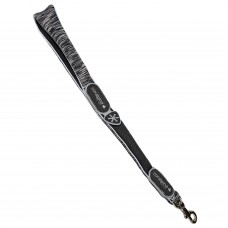 Coralpina Powermix Leash Veľkosť 9-10 - ľahké športové vodítko pre stredne veľkého psa, dĺžka 50cm - Čierne