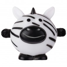 JK Animals Vinyl Ball Zebra 10cm - gumená loptička pre psa s trubičkou v tvare zebry