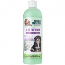 Nature's Specialties Aloe Premium Shampoo - bylinkovo-aloe šampón na dlhú srsť psov a mačiek, koncentrát 1:16 - 473 ml