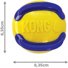 KONG Jaxx Brights Ball Yellow - odolná loptička pre psa s fajkou, pružná - M
