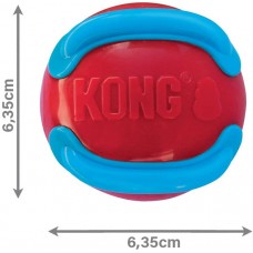 KONG Jaxx Brights Ball Red - odolná loptička pre psa s fajkou, pružná - M