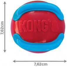 KONG Jaxx Brights Ball Red - odolná loptička pre psa s fajkou, odolná - L