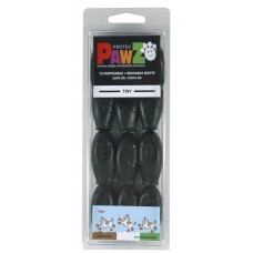 PAWZ - gumená obuv pre psov, veľkosť TINY, 12 ks - čierna