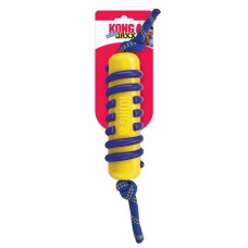 Kong Jaxx Brights Stick with Rope L - hračka pre psa, gumené aportovanie s lanom - žltá