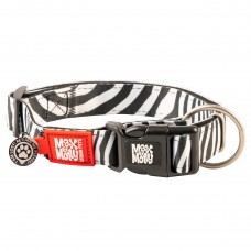 Max&Molly MÁME! Smart ID Zebra Collar - obojok s príveskom smart Tag pre psov - L