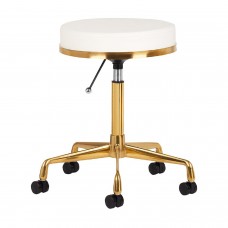 Activ H4 - zlatá ošetrujúca stolička s výškovým nastavením, biela
