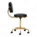 Activ H5 - zlatá upravovacia stolička s výškovým nastavením, čierna