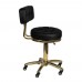 Activ Gold AM-961 - zlatá stolička na kolieskach, s prešívaným sedákom, čierna