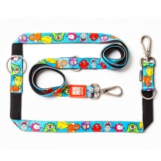 Max&Molly Multi-Leash Little Monsters - odnímateľné vodítko pre psa, zaujímavý vzor, 200cm - S
