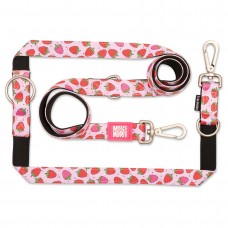 Max&Molly Multi-Leash Strawberry Dream - odnímateľné vodítko pre psa, zaujímavý vzor, 200cm - M