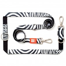 Max&Molly Multi-Leash Zebra - odnímateľné vodítko pre psa, zaujímavý vzor, 200cm - XS