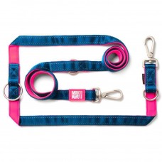 Max&Molly Multi-Leash Matrix Pink - odnímateľné vodítko pre psa s reflexným prešívaním, 200 cm - L
