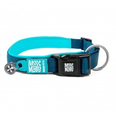Max a Molly DOBRÚ! Smart ID Matrix Sky Blue Collar - obojok pre psa so smart Tag, reflexné prešívanie - XS