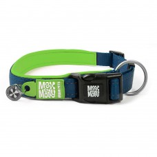 Max a Molly DOBRÚ! Smart ID Matrix Lime Green Collar - obojok pre psa so smart Tag, reflexné prešívanie - XS