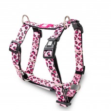 Max&Molly H-Harness Leopard Pink - farebné postroje pre psov a šteniatka, nastaviteľné - S Max&Molly H-Harness Leopard Pink - farebné postroje pre psov a šteniatka, nastaviteľné - S
