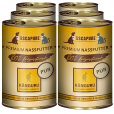 Escapure Kanguru Pur - mokré krmivo pre psov a mačky, 100% klokanie mäso - 6x 400g