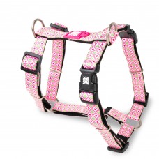 Max&Molly H-Harness Retro Pink - farebné postroje pre psov a šteniatka, nastaviteľné - M