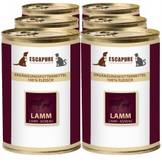 Escapure Lamm Pur - mokré krmivo pre psov a mačky, 100% jahňacie - 6x 400g