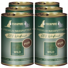 Escapure Wild Pur - mokré krmivo pre psov a mačky, 100% zverina - 6x 400g