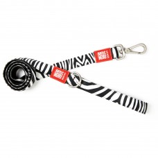 Max&Molly Short Leash Zebra - farebné mestské vodítko pre psa, vzor zebry, 120 cm - S