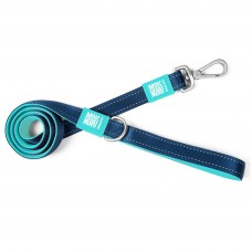 Max&Molly Short Leash Matrix Sky Blue - klasické vodítko pre psa s reflexným prešívaním, 120cm - XS