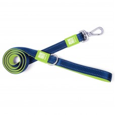 Max&Molly Short Leash Matrix Lime Green - klasické vodítko pre psa s reflexným prešívaním, 120 cm - XS