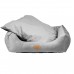 Blovi Bed Velour Love Light Grey - elegantný velúrový pelech pre psov a mačky, obdĺžnikový svetlosivý - M