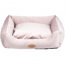Blovi Bed Velur Love Pink - elegantný velúrový pelech pre psov a mačky, obdĺžnikový špinavo ružový - M