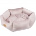 Blovi Bed Velur Love Pink - elegantný velúrový pelech pre psov a mačky, šesťuholník špinavo ružový - L