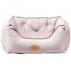 Blovi Bed Velur Love Lux Pink - velúrový pelech pre psov a mačky, s lemom špinavo ružový - M