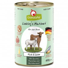 GranataPet Veal & Lamb - bezobilné mokré krmivo pre psov, teľacie a jahňacie - 400 g