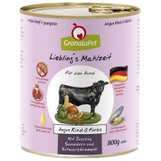 GranataPet Angus Beef & Pumpkin - monoproteínové mokré krmivo pre psov bez obilnín, hovädzie mäso a tekvica - 800 g