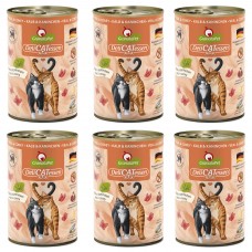 GranataPet DeliCatessen Veal & Coney - Bezobilné mokré krmivo pre mačky, teľacie mäso a králiky - 6x 400 g