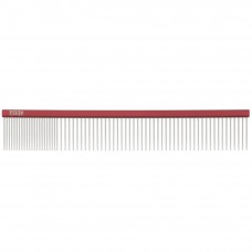 Special One Aluminium Big Comb 24,5 cm - hrebeň so zmiešanou vzdialenosťou zubov 80/20, veľký a svetlý - červený