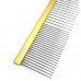 Special One Aluminium Big Comb 24,5 cm - hrebeň so zmiešaným rozstupom zubov 80/20, veľký a ľahký - Zlatý
