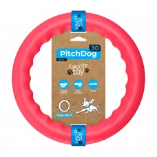 PitchDog Ring 28cm - ringo pre veľkého psa, šetrný k zubom - ružový