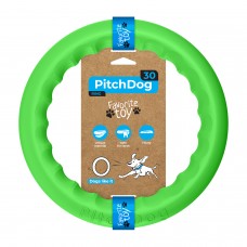 PitchDog Ring 28cm - ringo pre veľkého psa, šetrný k zubom - Green