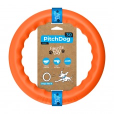 PitchDog Ring 28cm - ringo pre veľkého psa, šetrný k zubom - Orange